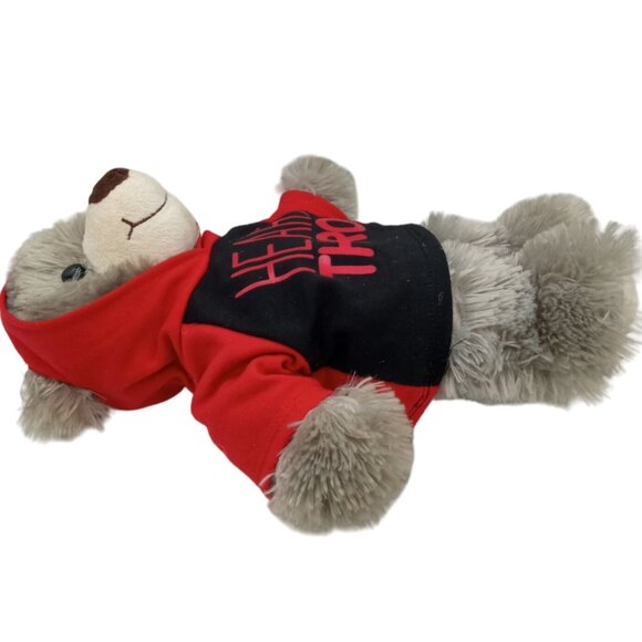 Dan Dee Heart Throb Teddy Bear Red Black Hoodie 12 In Valentines Gift Soft Plush - Picture 6 of 15
